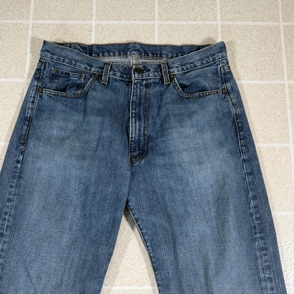 Vtg Y2K Polo Ralph Lauren THOMPSON Relaxed Fit Blue Denim Jeans 34x34 Wide Leg